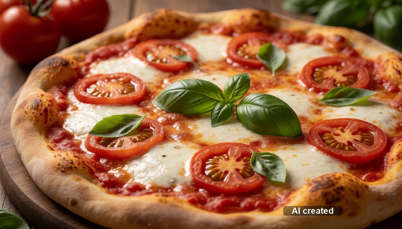 Echte italienische Pizza Margherita
