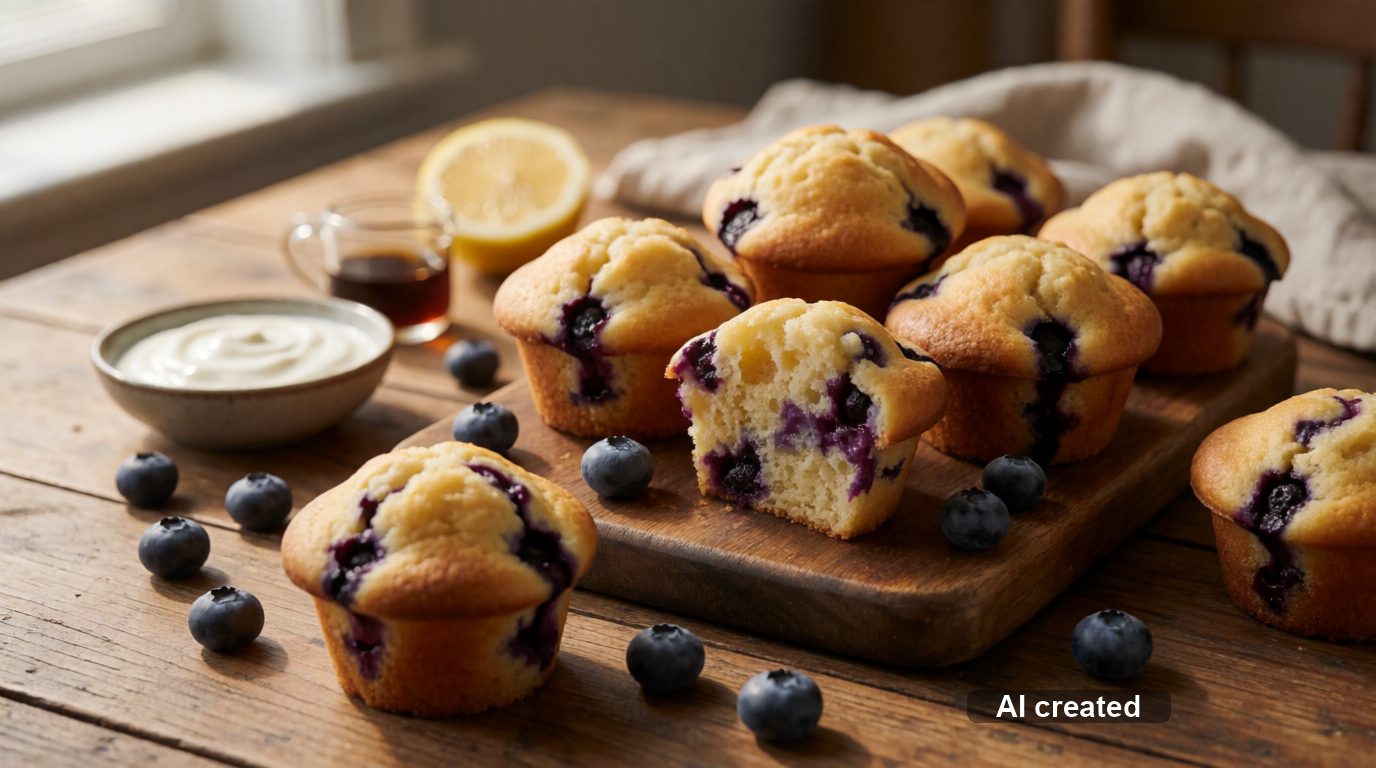 Blaubeer Joghurt Muffins – made by Leonie
