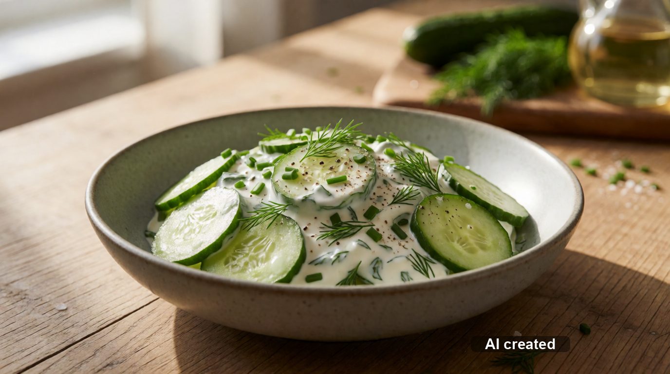 Gurkensalat mit Schmand