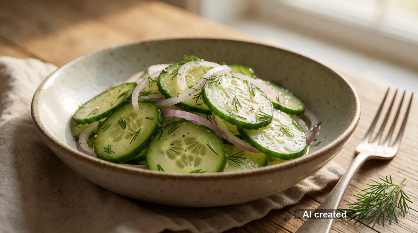Klassischer Gurkensalat mit Dill