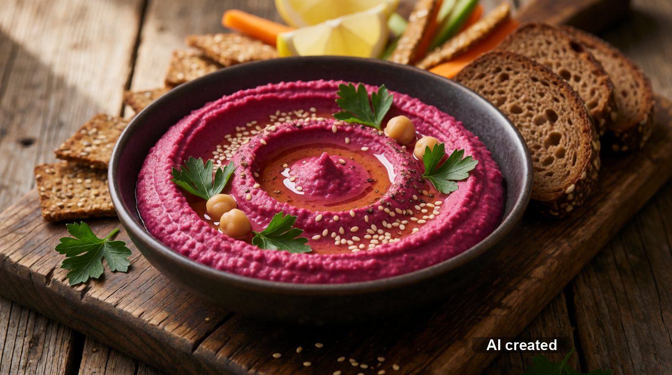Rote-Bete-Hummus („Blutiger Dip“)