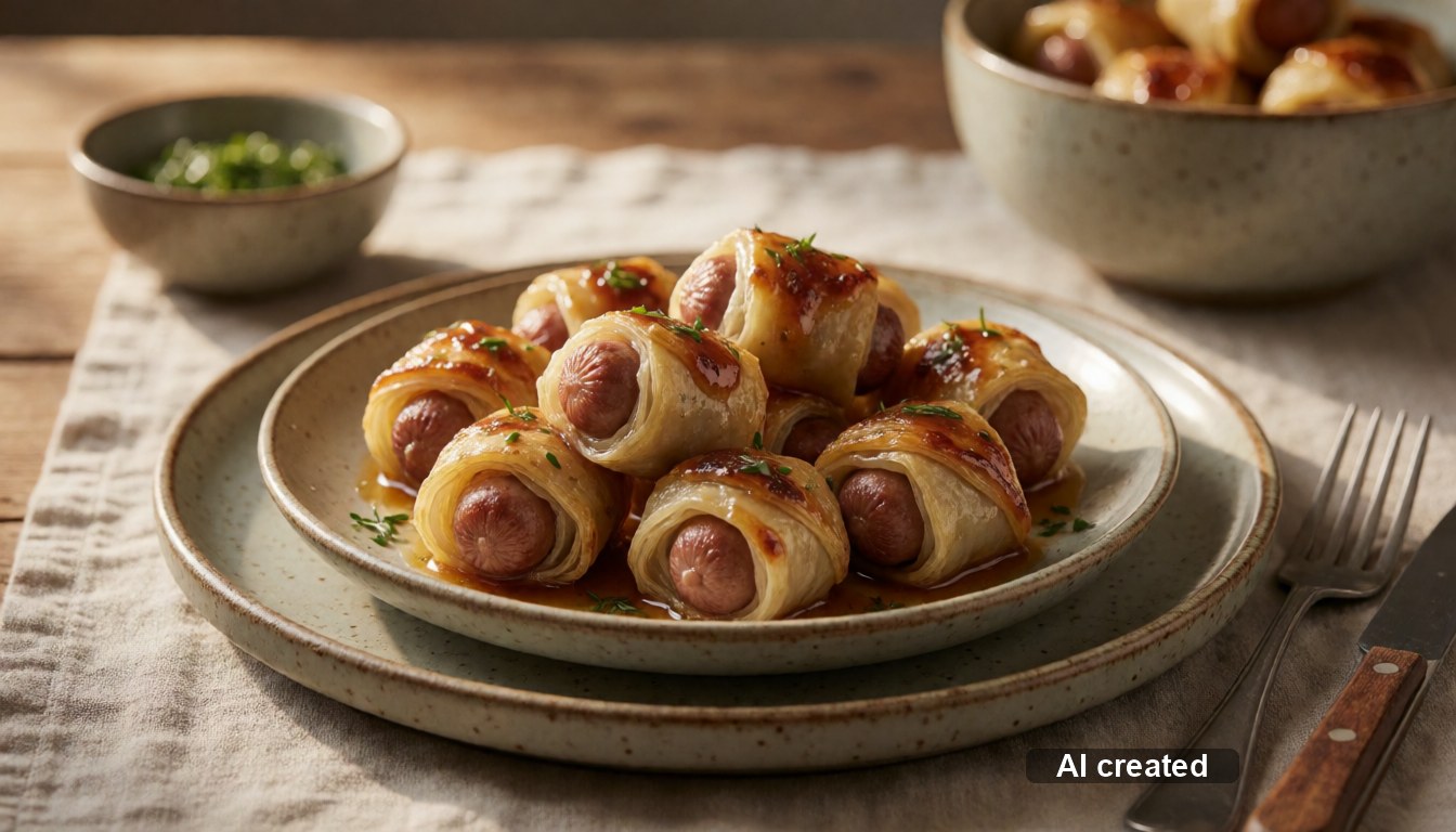 Würstchen im Schlafrock (Pigs in a Blanket)