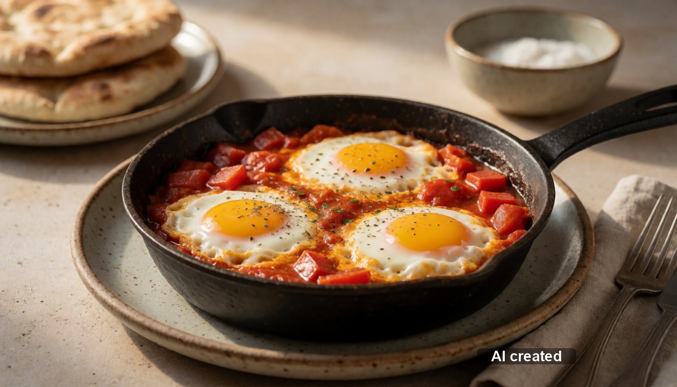 Shakshuka (Eier in Tomatensauce)