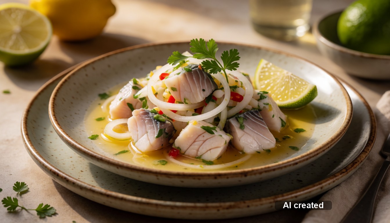 Ceviche (marinierter Fisch)