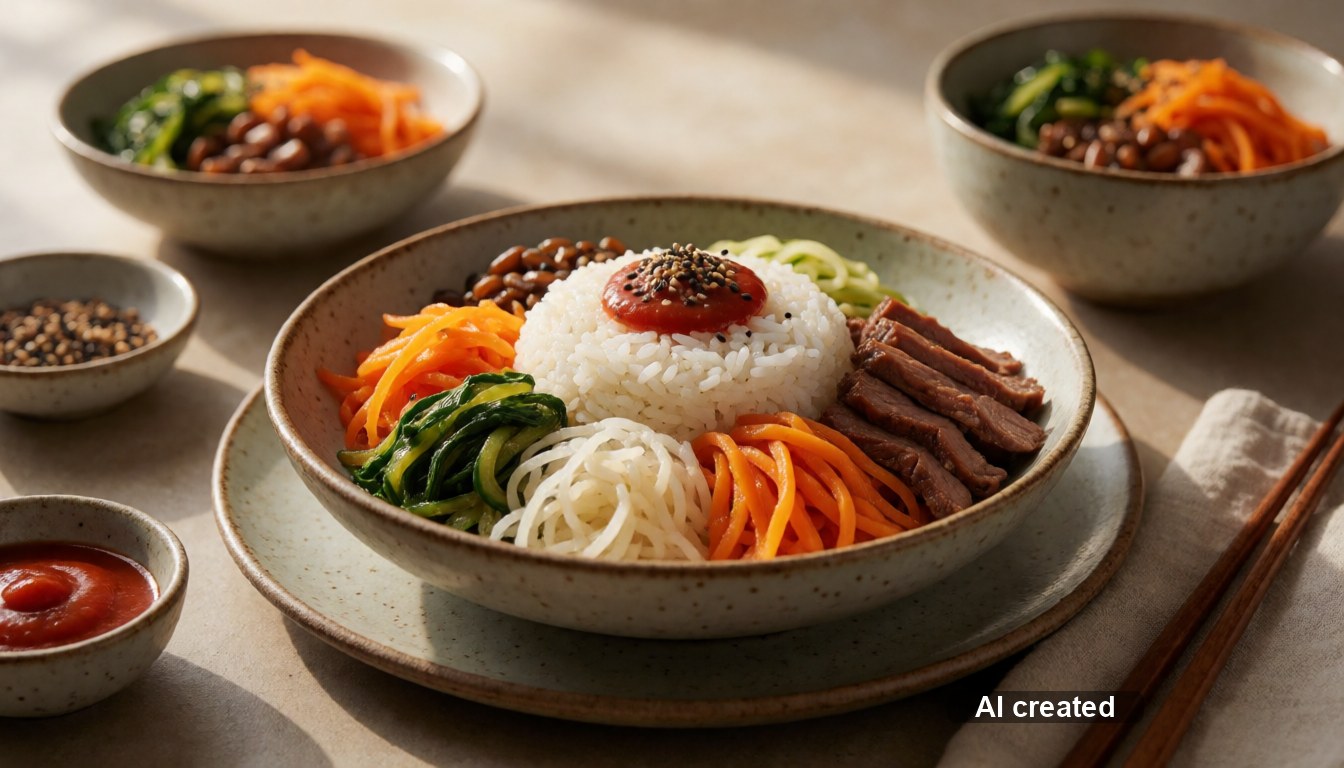 Bibimbap (koreanische Reisschüssel)