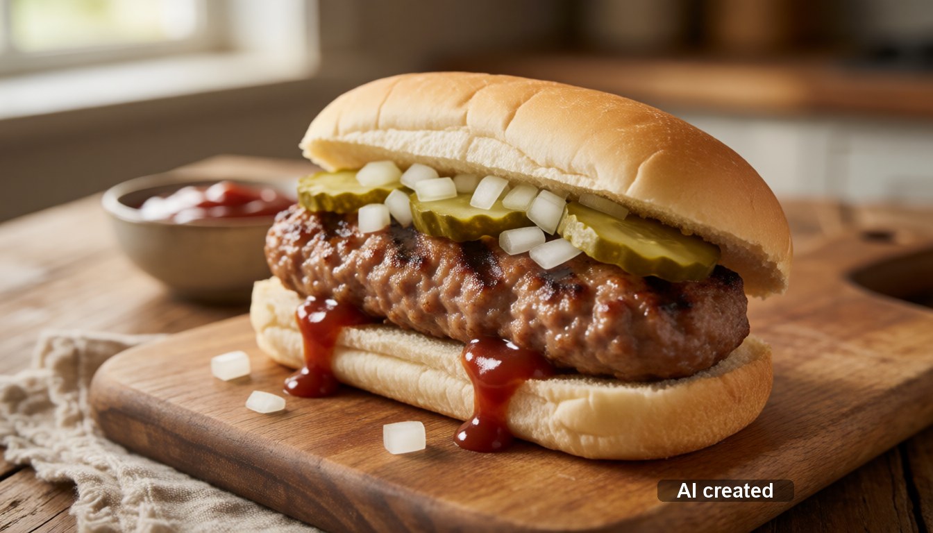 Rippen-Burger mit BBQ-Glasur