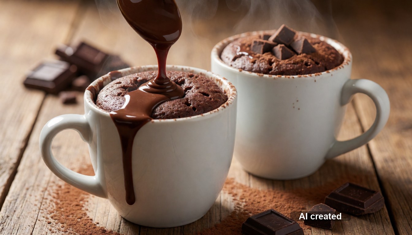 Schoko-Mug-Cake für zwei