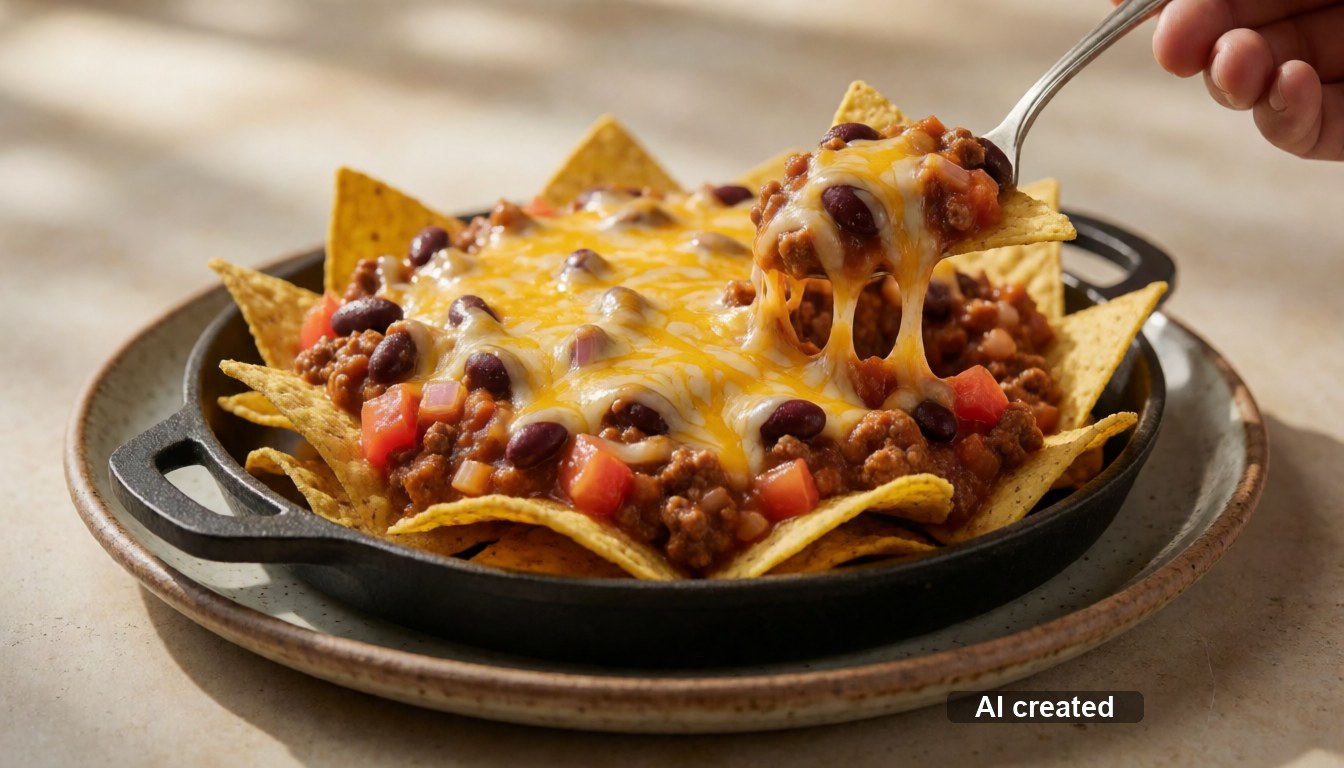 Loaded Nachos mit Hackfleischsoße & Käse